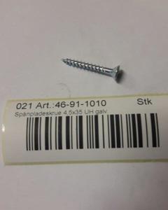 Chipboard screw 4.5x 35 ABC-Spax counter sunk hd galv.